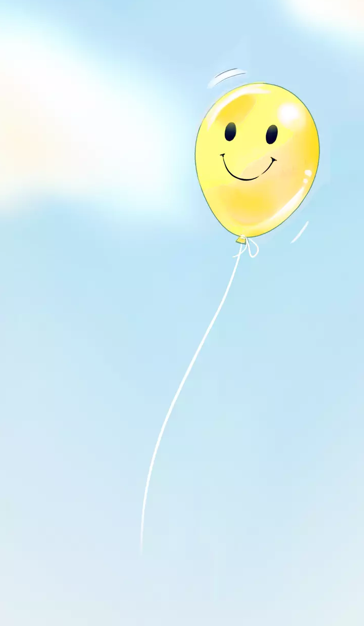 黄色气球 背景图片 壁纸 微笑