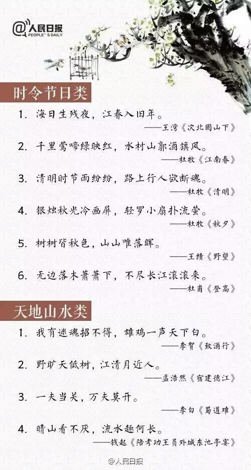 必备古诗 郎情妾意 炼字 古风 古韵 李白 名句 积累 考试 总结 文学