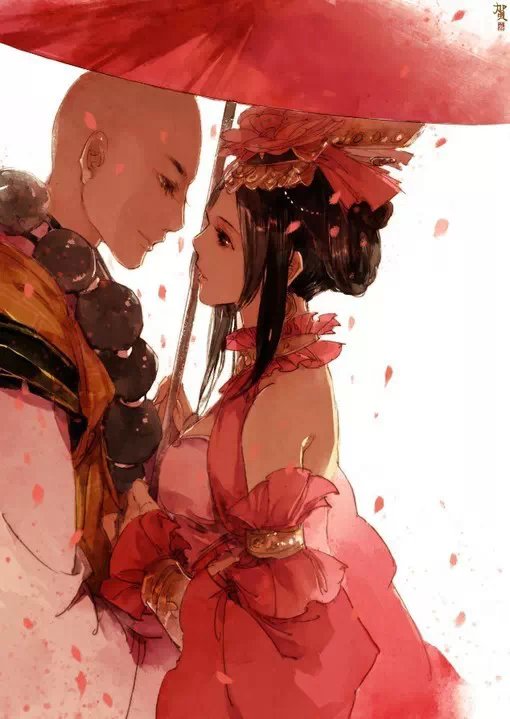 古风 手绘 人物 素材 清新 背景 简约 文艺 [侵删]【花间一壶酒,独酌