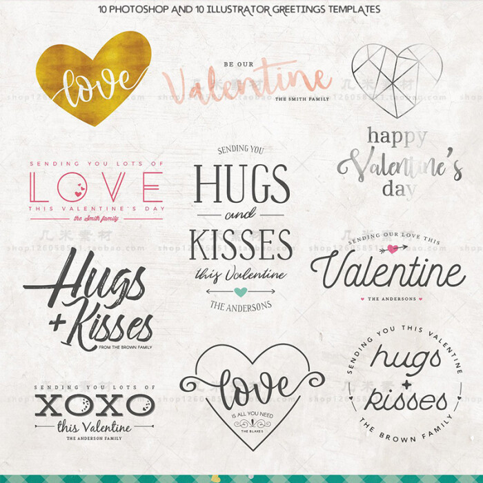 婚庆影楼情人节浪漫高雅love婚礼logo水印标志 ps分层设计素材