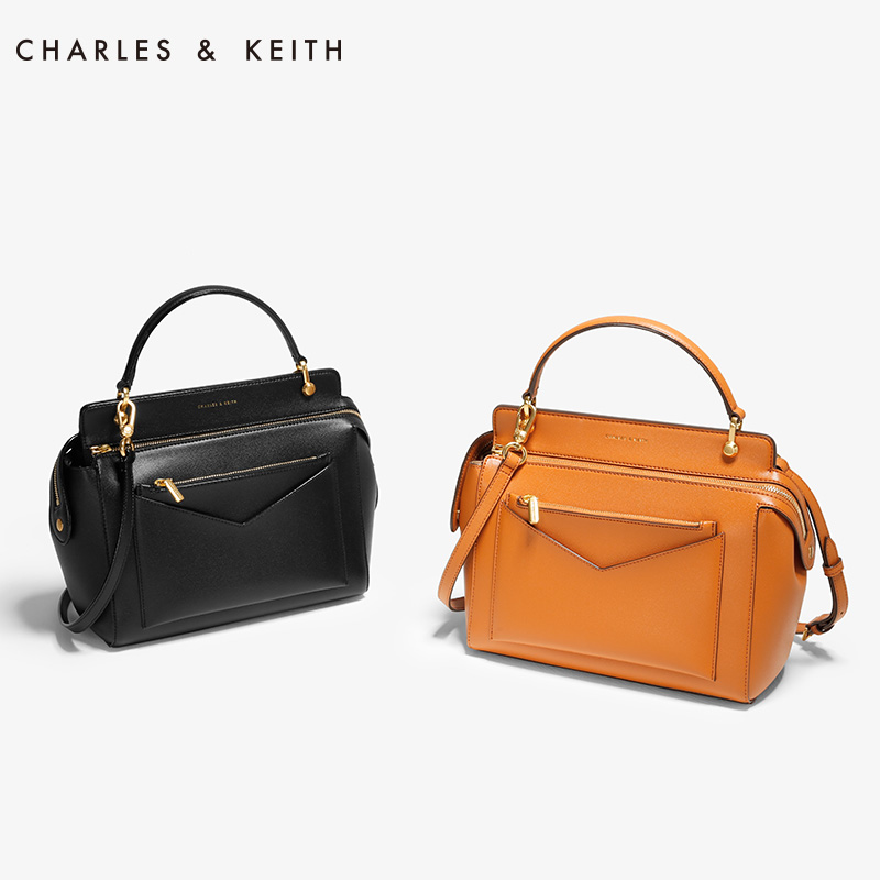 charles&keith 单肩包 ck250670493 欧美风时尚女士手拎子母包