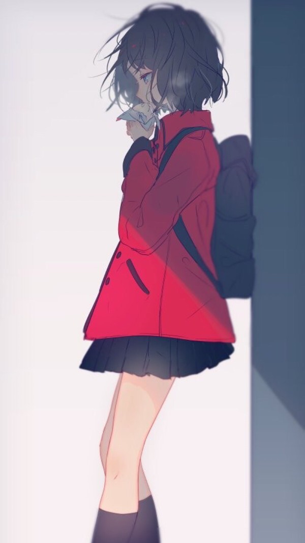 手机壁纸.二次元.高冷.红衣.冷艳 by:凉惜