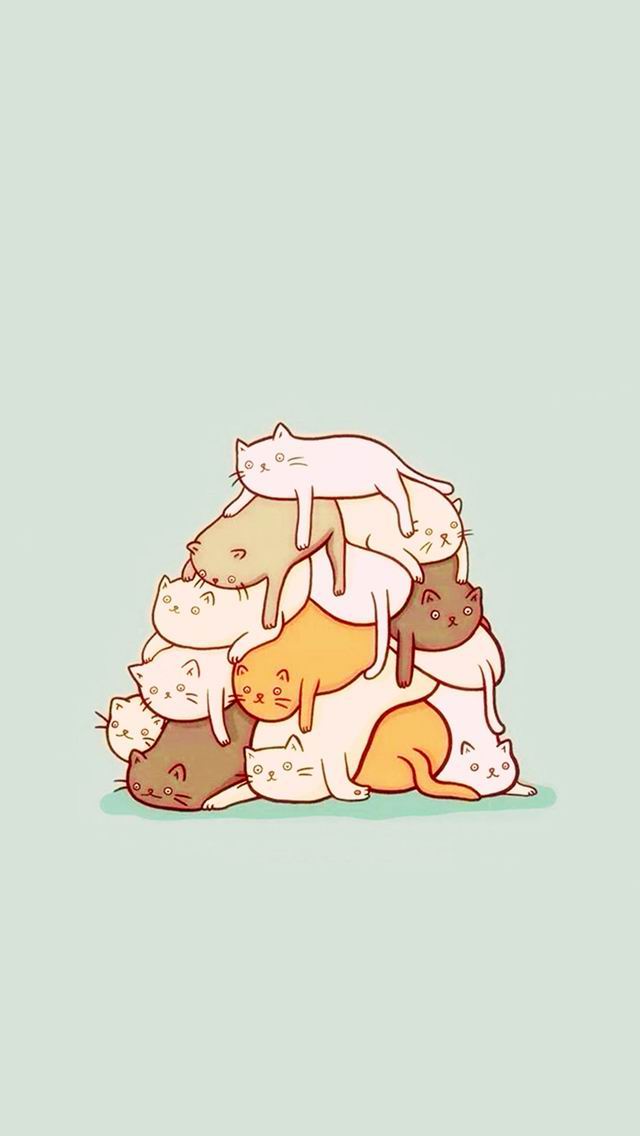 简约 壁纸 可爱 小猫咪
