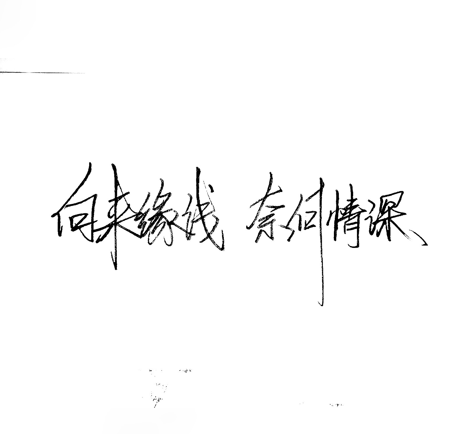 原创手写〕〔八字短句〕〔伤感〕向来缘浅,奈何情深