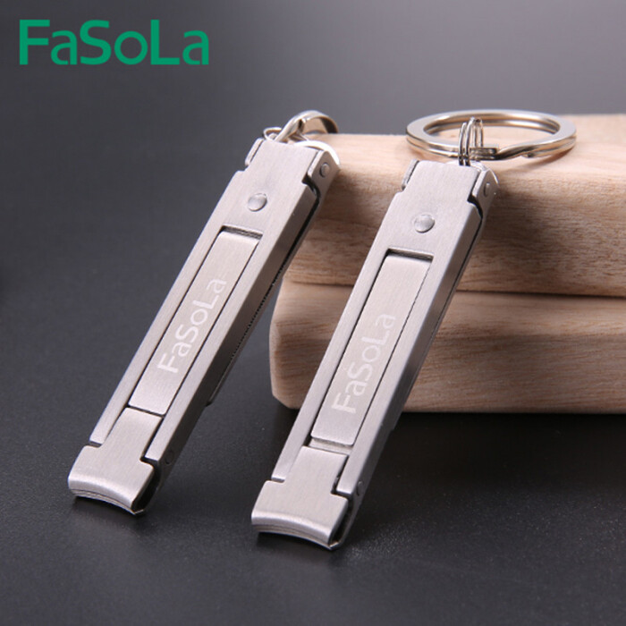 日本fasola创意超薄叠指甲刀进口不锈钢指甲剪刀便携式指甲钳子