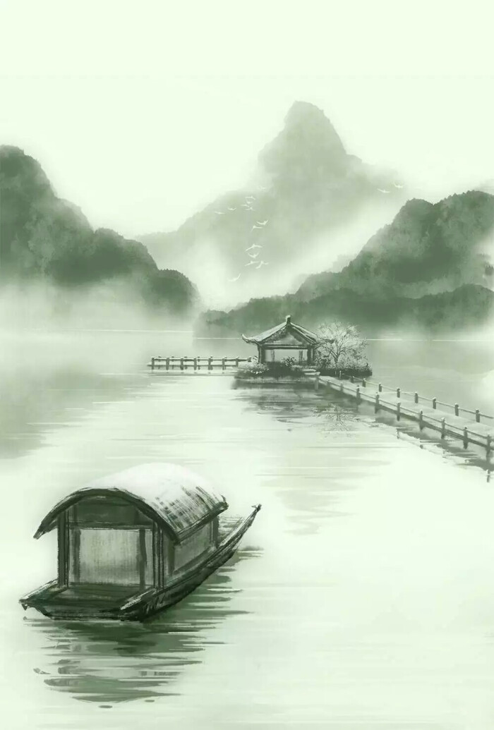 古风风景插画