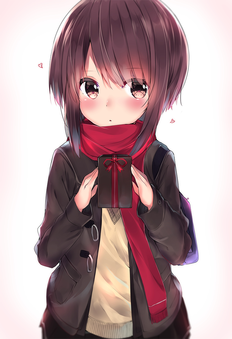 二次元 少女 围巾