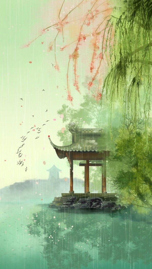 高清壁纸 古风手绘 插画 背景