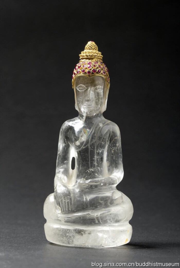 泰国水晶宝石佛像珍品:美国旧金山亚洲艺术博物馆藏,15世纪【坐佛像】