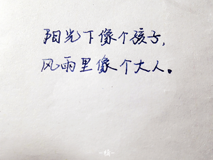 阳光下像个孩子