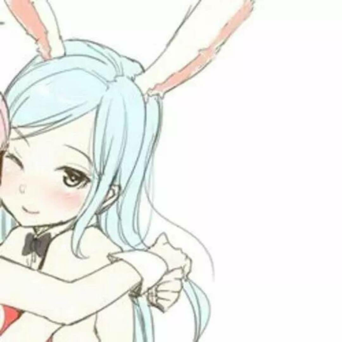 闺蜜头像兔耳朵蓝
