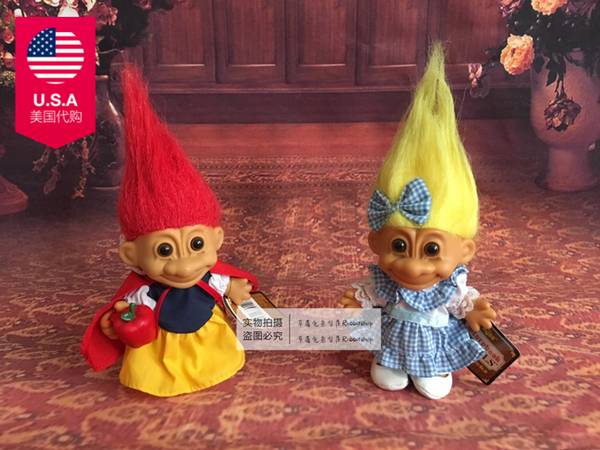 古董娃娃 巨魔娃娃 troll doll 白雪公主 金发姑娘●现货