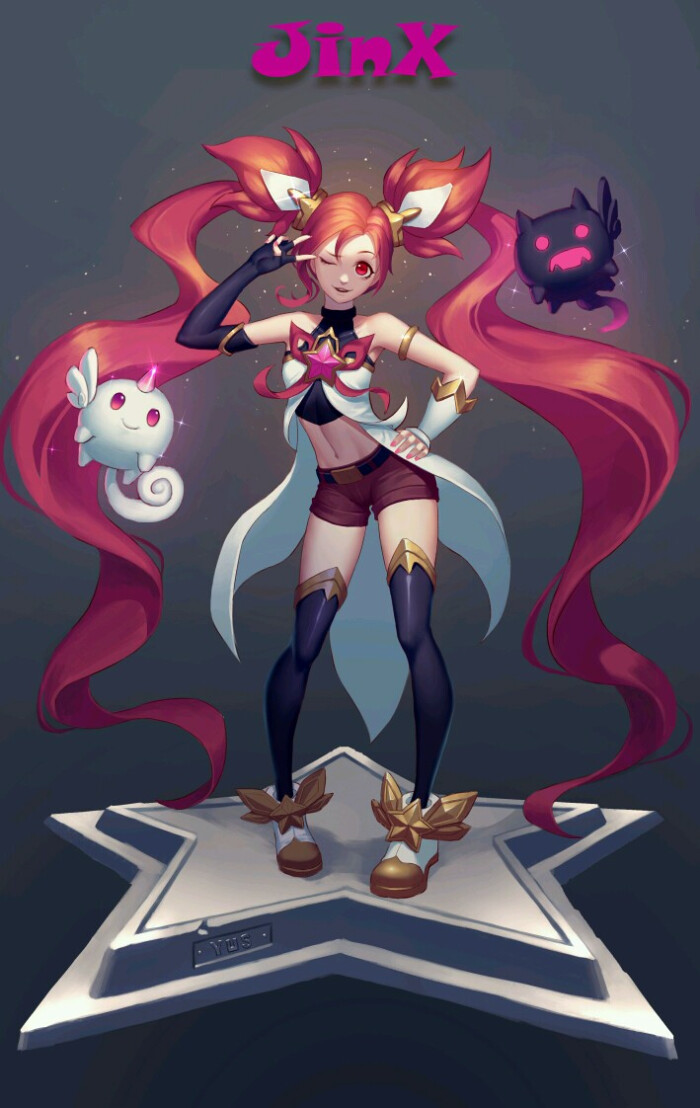 萌萌哒金克丝 魔法少女金克丝 【p站画师:-yus-】jinx 转发注明出处