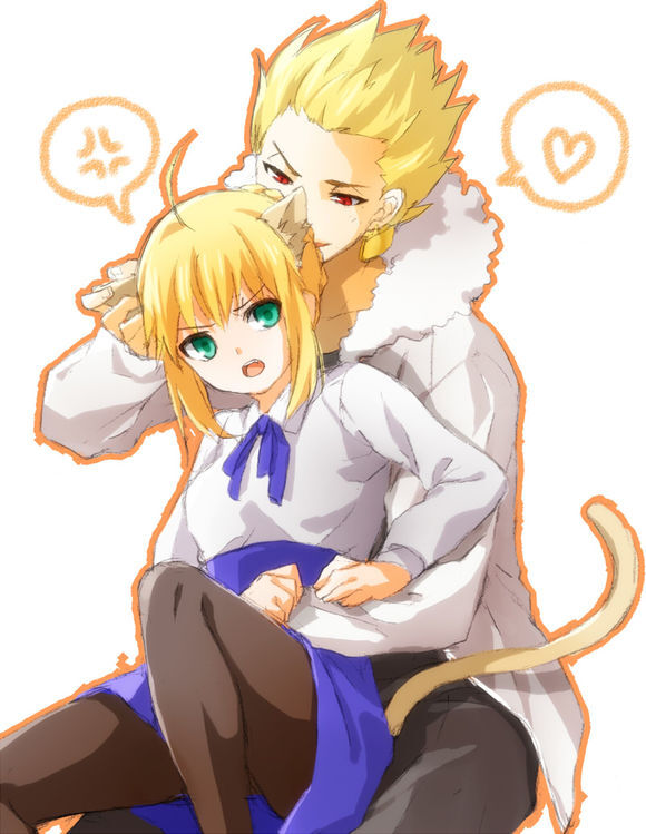 fate saber 阿尔托莉雅 双王 金闪闪 吉尔伽美什