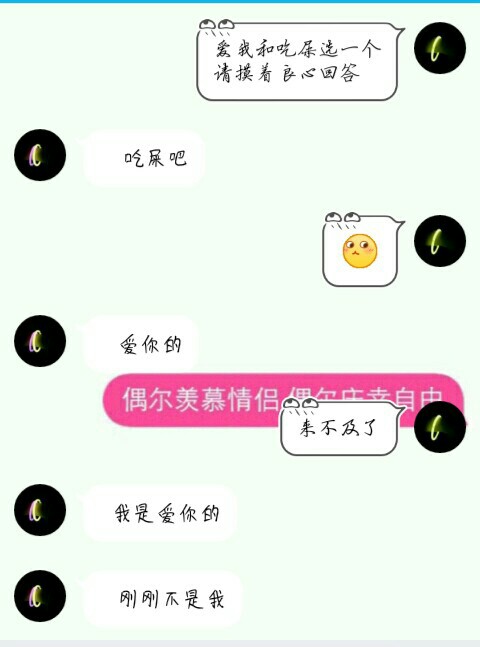 爱我和吃屎选一个摸着良心回答