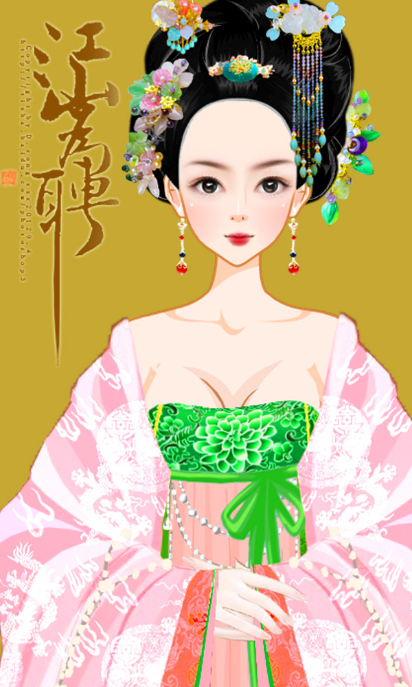 彩虹堂,古风,手绘,美人
