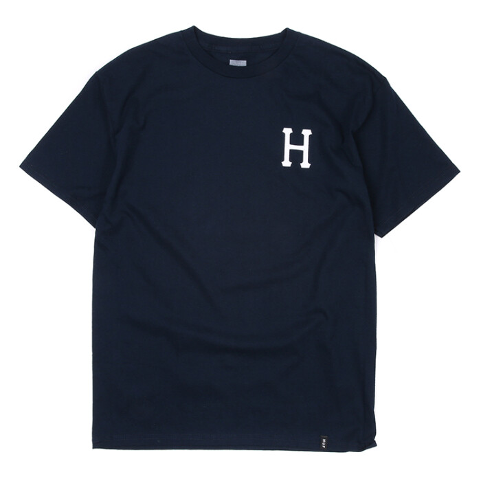 现货huf×thrasher 男款蓝色胸口h logo后背大标联名合作款