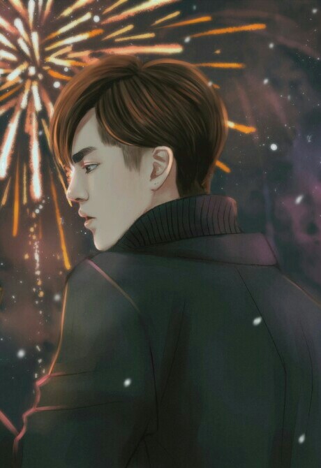 吴亦凡手绘 素描漫画 卡通吴亦凡 kris exo 花美男 偶像 明星 帅哥 小