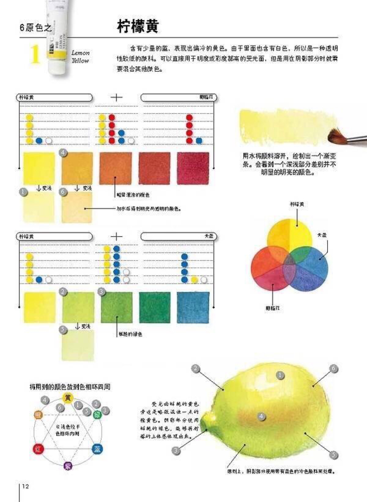 调色教程水彩水粉颜料