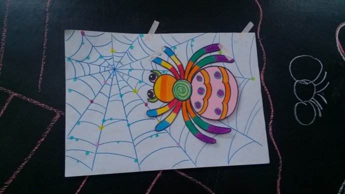 蜘蛛儿童画