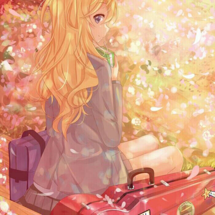 动漫#少女#清纯#高清#壁纸#枫叶#效 ##秋季