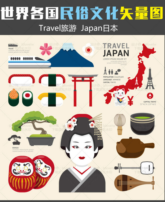 世界各国民俗文化民族素材-japan日本