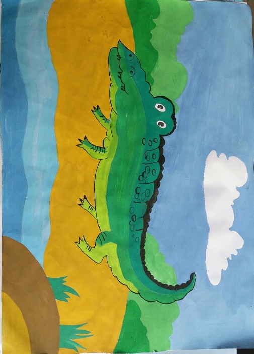 儿童画素材鳄鱼