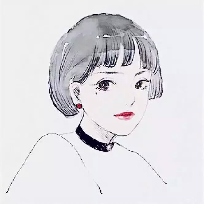 女头 动漫 短发 泪痣