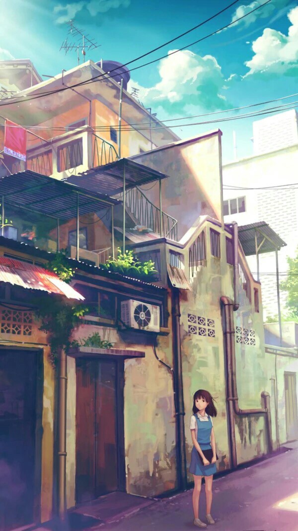 淡雅 水彩 色彩 壁纸 涂鸦 可爱 艺术 动漫 风景 绘画 清新 治愈 漫画