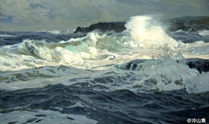 19世纪画家frederick judd waugh痴迷于大海之美,他的一生绝大部分