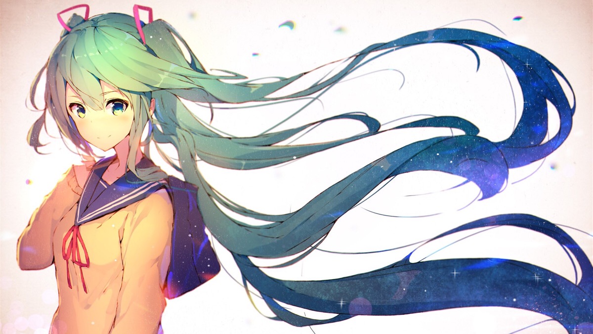 公主殿下#初音#歌姬#动漫#清纯#唯美#插图#高清#壁纸#少女#清新