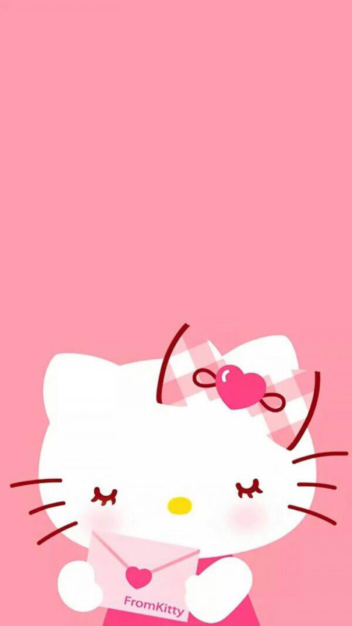hello kitty#卡通动漫#凯蒂猫#粉色#手机壁纸"εз