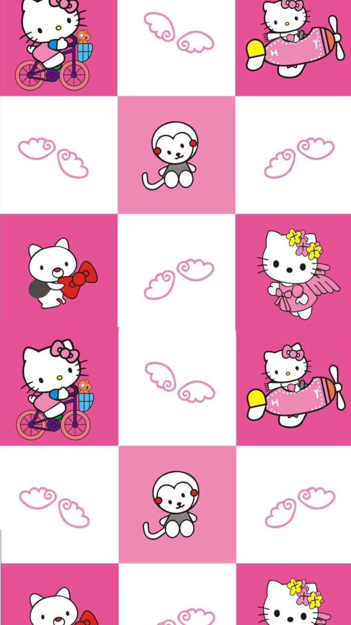 hello kitty#卡通动漫#凯蒂猫#粉色#手机壁纸"εз