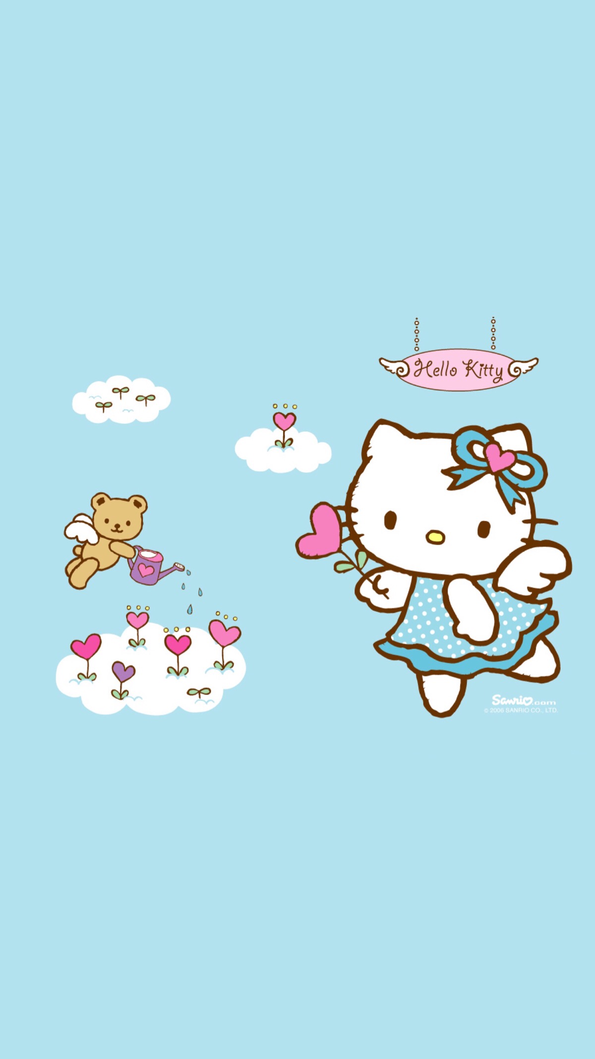 hello kitty#卡通动漫#凯蒂猫#粉色#手机壁纸"εз