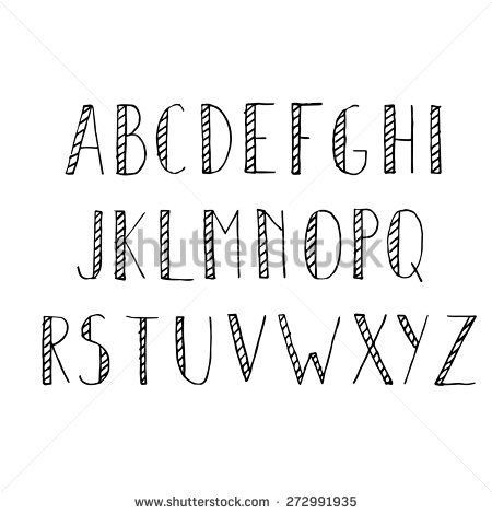 英文字体 26个字母 手写 设计 素材 教程 转自pinterest
