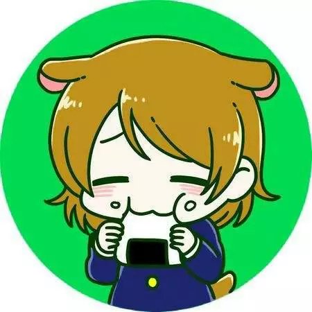 绿色 棕发 熊耳 短发 寿司 头像 q版 动漫