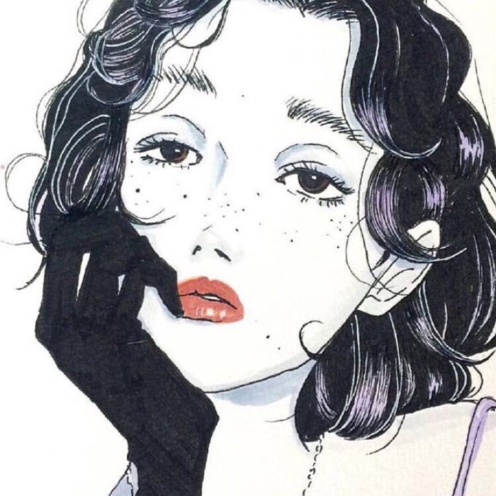 个性 头像 女生 红唇 梦露 性感风