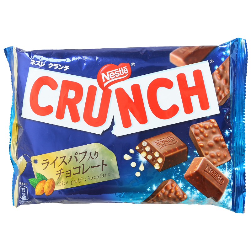 日本进口零食 nestle雀巢 crunch脆米杏仁夹心巧克力82.8g95g