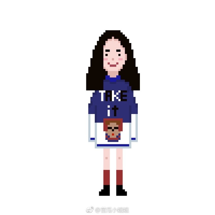 pixel art##像素画##girls# @像素画百科 @拼拼豆豆