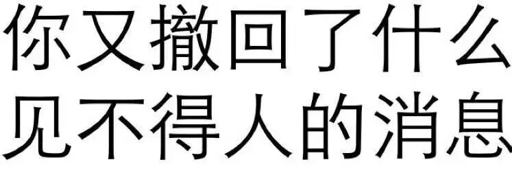 你又撤回了什么见不得人的消息!