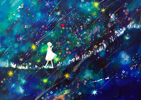 淘宝店铺[与光同行]唯美梦幻动漫素材.森林系手绘插画素材.