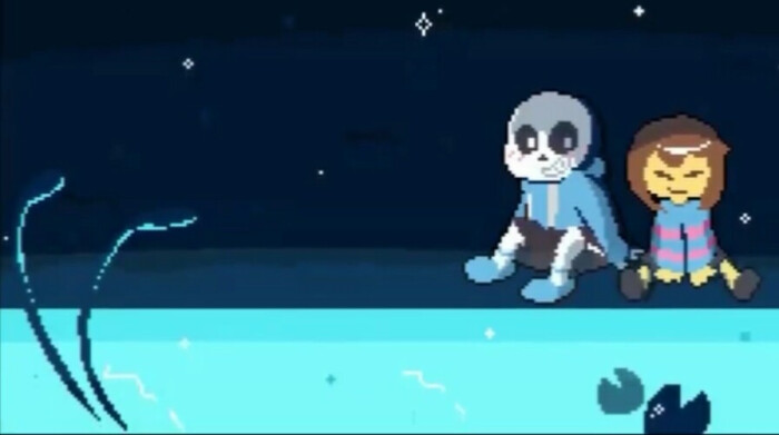 像素版的哦(07-ω-`) sans×frisk