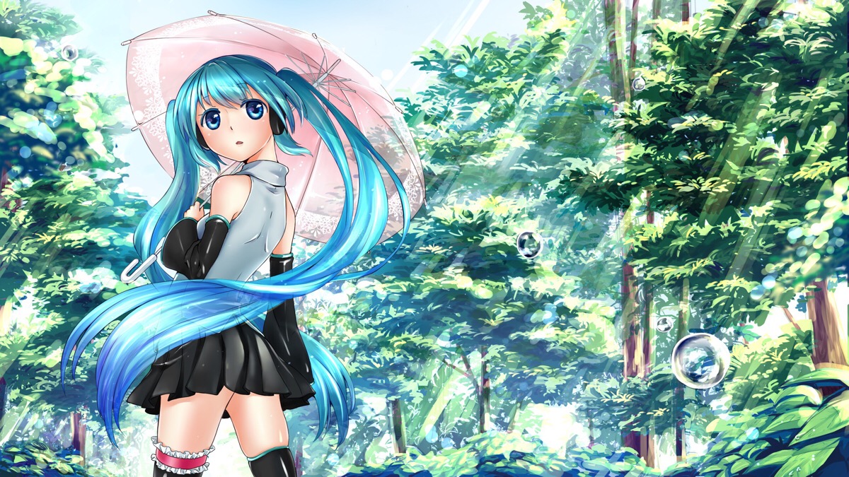 公主殿下#初音#歌姬#动漫#清纯#唯美#插图#高清#壁纸#少女#清新