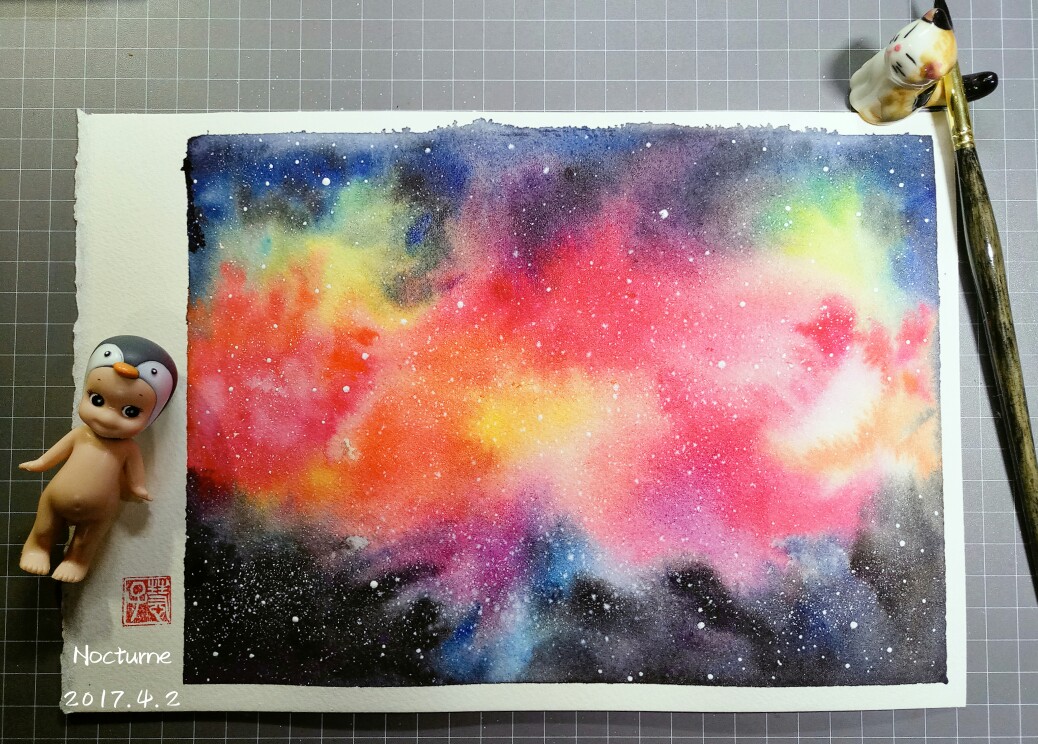 水彩星空 临摹