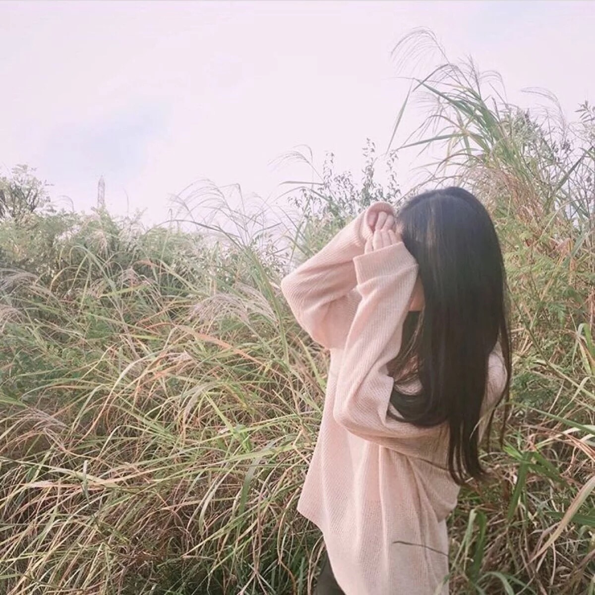 女生/头像/唯美/可爱/文艺/背影/长发