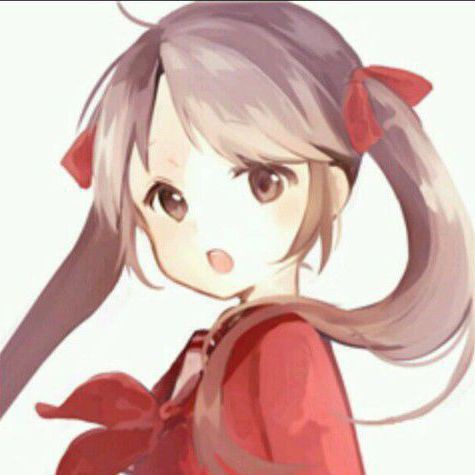 [萌系动漫头像]少女 萝莉 双马尾 白底 简洁