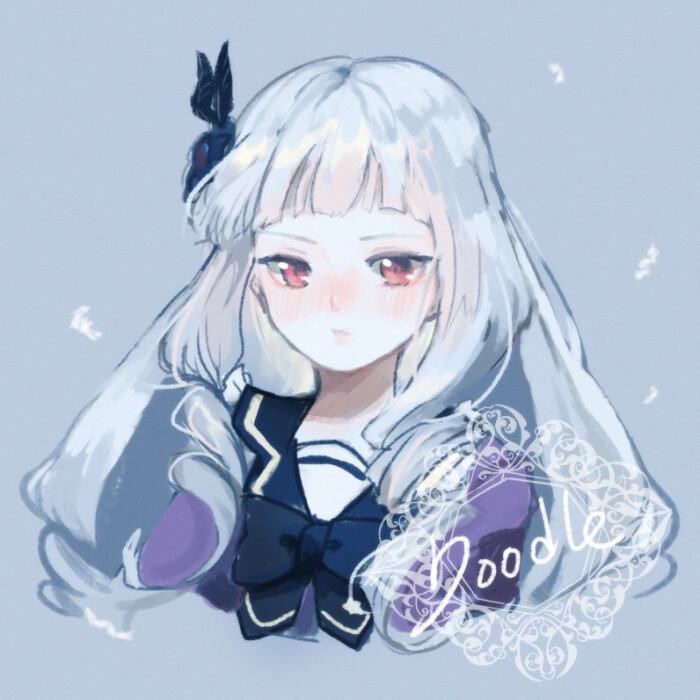 白银莉莉 侵权侵删 插图 同人 动漫 头像 壁纸 校服 少女 妹子 p站