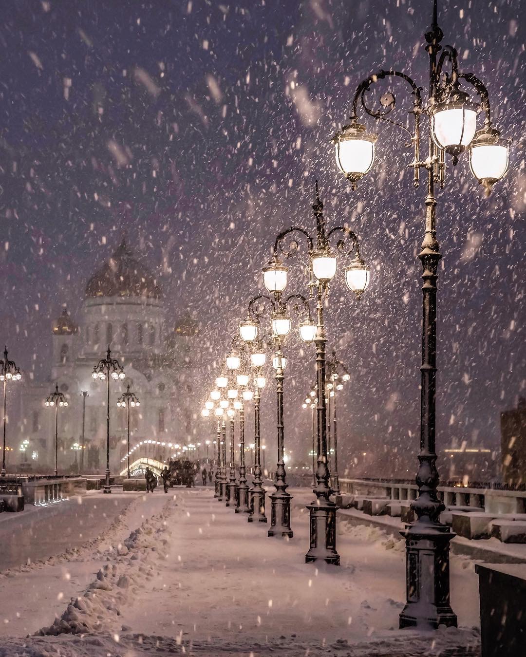 欧洲的冬天城市街道