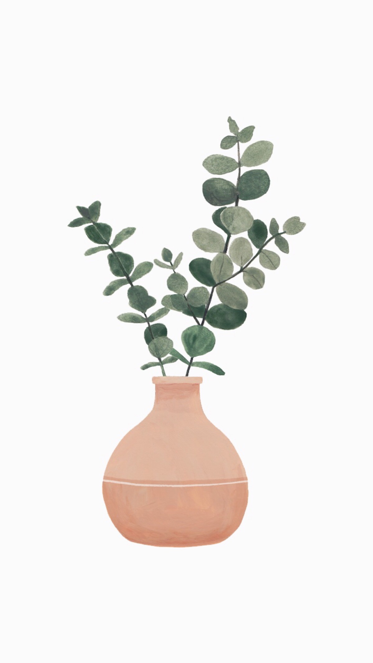 手绘插画植物,小清新壁纸