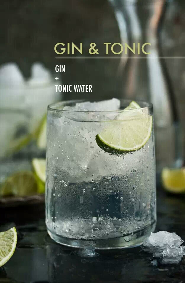 gin tonic 金汤力杜松子酒 汤力水先放4,5块汤力水冻成的冰块